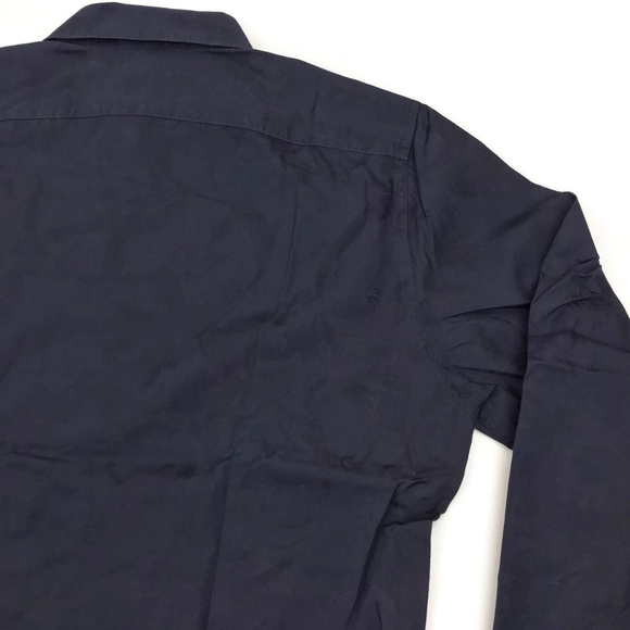 VERSACE Button Down Shirt Blue Paisley 40 Size M - Picture 3 of 8